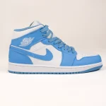 کتونی نایک ایر جردن ۱ مید آبی قرمز Nike Air Jordan 1 Mid Blue Fire Red