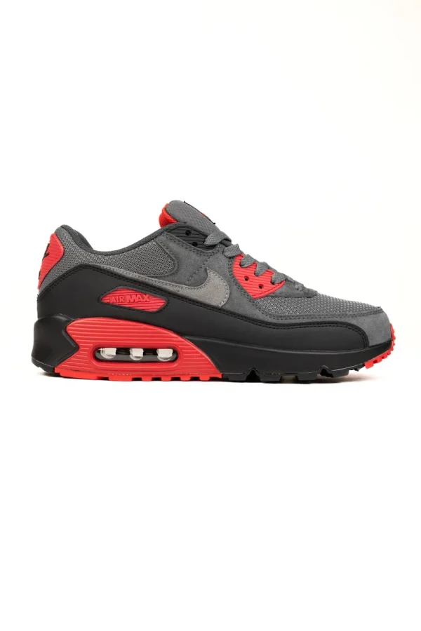 Nike Air Max 90 Smoke Grey Fire Red